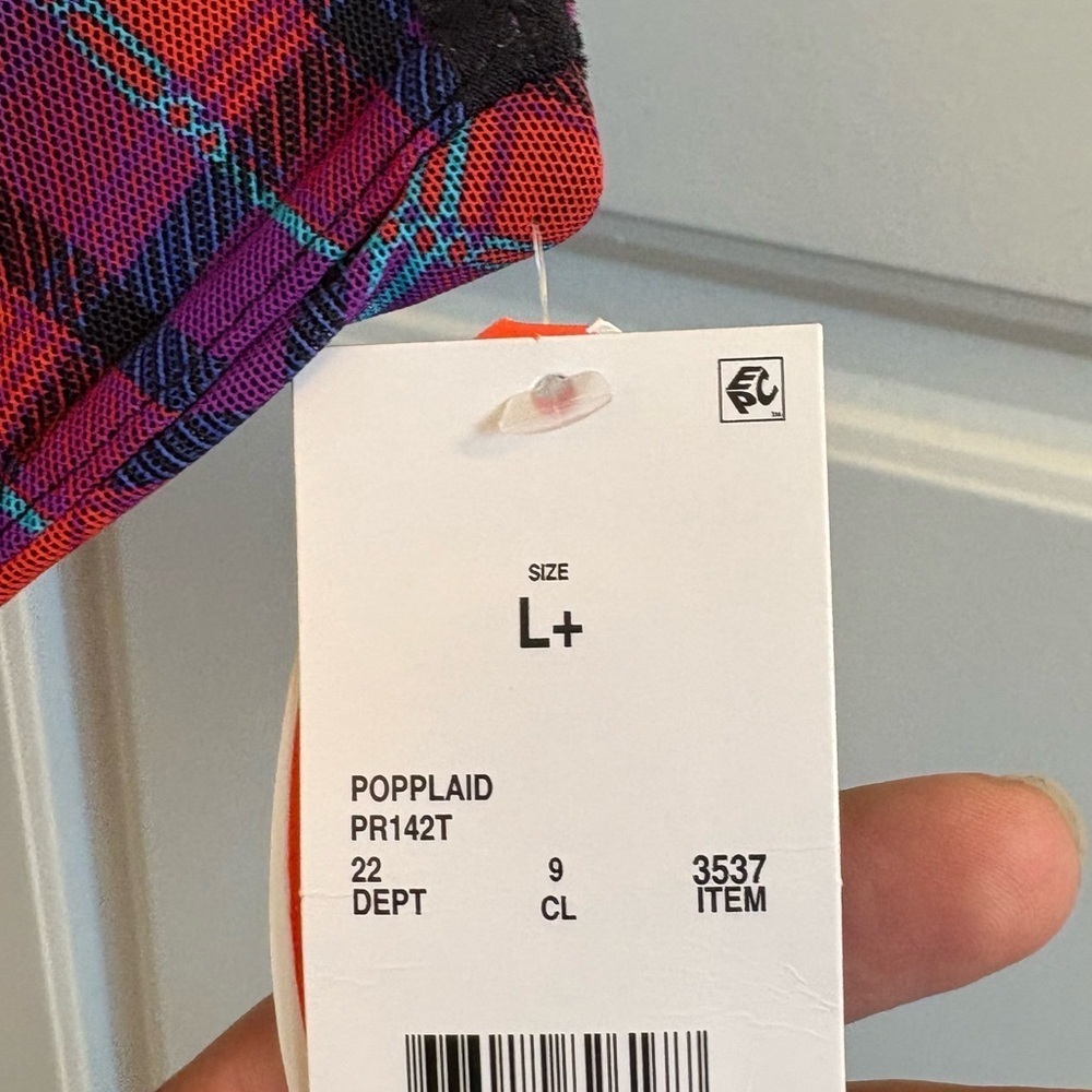 Parade NWT Plaid Silky Mesh Flutter Stap T-Shirt Bra Size L+ - Picture 4 of 7